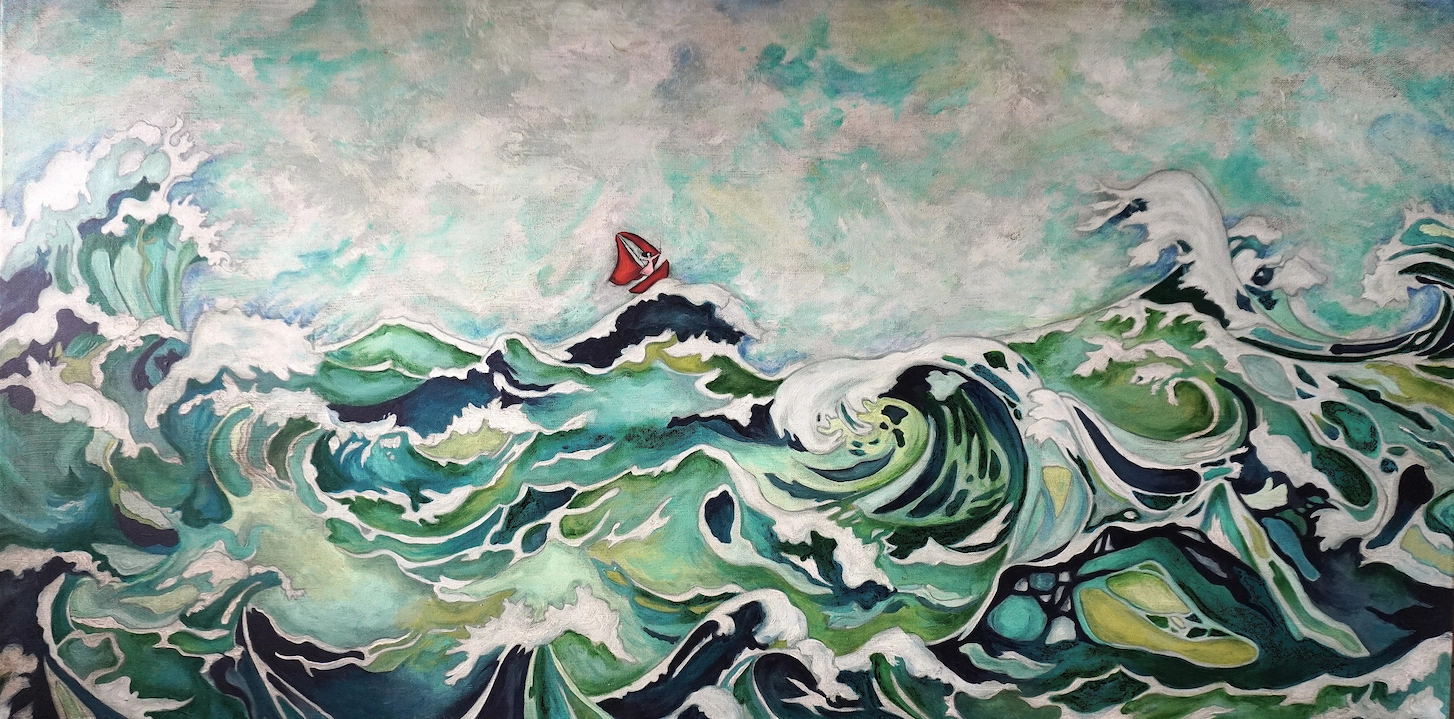 A Girl, Her Sword, and the Raging Sea by Chris Jeanguenat